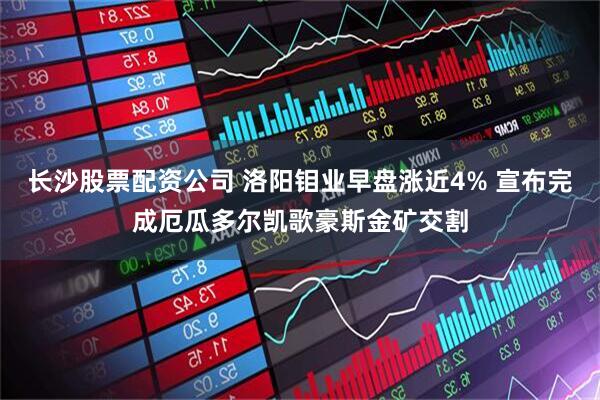 长沙股票配资公司 洛阳钼业早盘涨近4% 宣布完成厄瓜多尔凯歌豪斯金矿交割